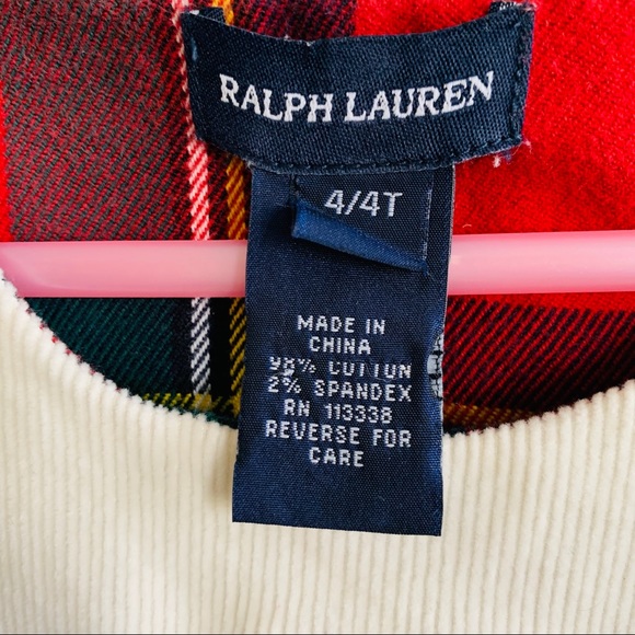 Ralph Lauren overall corduroy dress 4T - Picture 3 of 3
